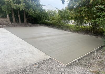 concrete driveway extension job in syracuse